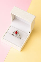 Zircon Ring-171 (Maroon)